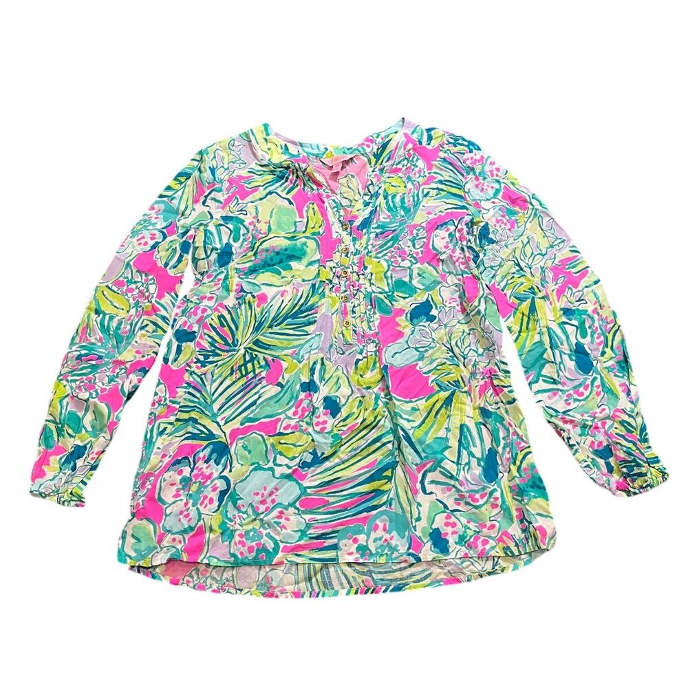 LILLY PULITZER‎ LADIE'S HARBOUR ISLAND TUNIC MULTI COLOUR EARLY BLOOMER XXS